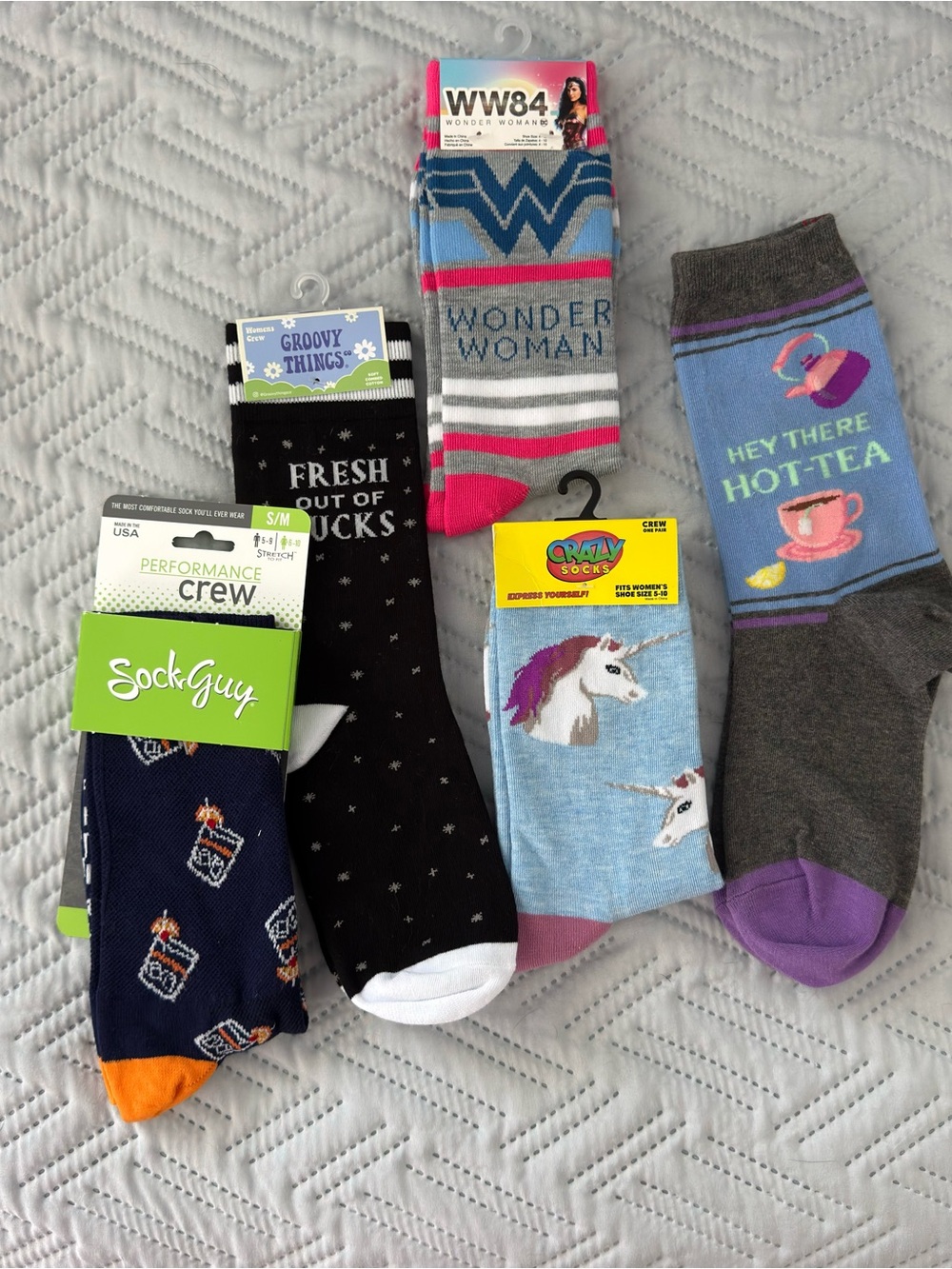 Novelty Socks - Lot of 5!  Fun Silly cute